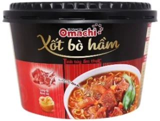 Omachi potato noodles with beef stew
