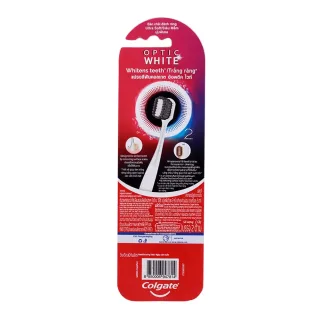 Colgate Toothbrush Optic White Ultra Soft Whitens Teeth Pack 2