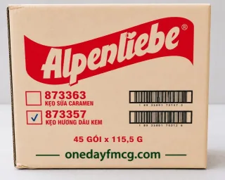 Alpenliebe Strawberry Hard Candy 330g x 24 Bags 
