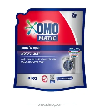 Omo Professional Liquid Detergent Front Load 4kg x 4 pouches