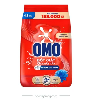 Omo Detergent Powder Dirty & Odor Eliminating 4.3g x 3 bags