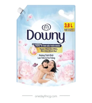 Downy Fabric Softener Pure Fresh Orchid & White Tea 3.8L x 4 pouches
