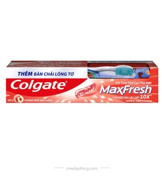 Colgate MaxFresh Toothpaste Icy Peach 225g (+ TB) x 36 tubes