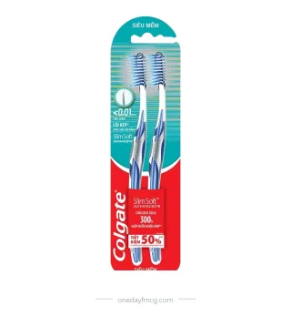 Colgate Toothbrush Slimsoft Advanced Pack 2