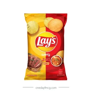 Lay's Wavy 2in1 Beef Grill & Kimchi Flavored Potato Chips 45g