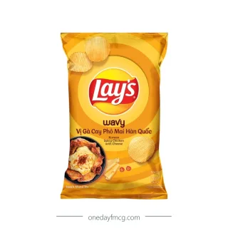 Lay's Wavy Korean Cheese Spicy Chicken Flavored Potato Chips 28g