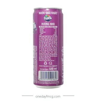 Fanta Grape Flavored Soft Drink 320mL