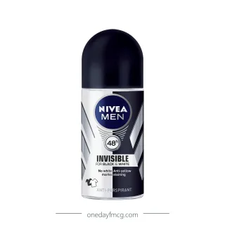 NIVEA MEN Roll-On Deodorant Invisible Black & White 25 ml
