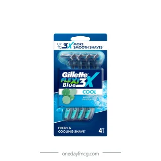 Gillette Razor Blue 3X Flexi Cool 4 x 6 packs