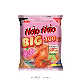 Hảo Hảo BIG Hương Vị Mì Tôm Chua Cay 100g