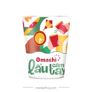 Omachi Mì lẩu cầm tay nghêu nấm rong biển 63g