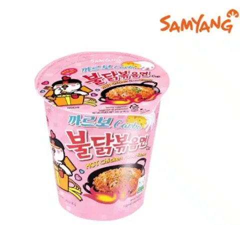 Samyang Buldak Hot Chicken Dried Ramen Carbonara Cup Flavor 80g x 30