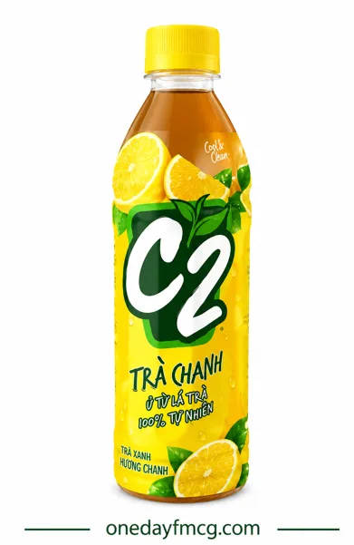 C2 Lemon Green Tea Juice Drink Bottle 455ml x24