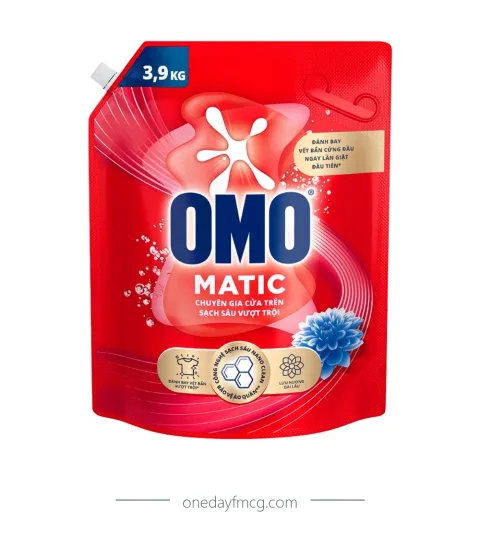 Omo Liquid Detergent Top Load Outstanding Deep Clean 3.9kg x 4 pouches