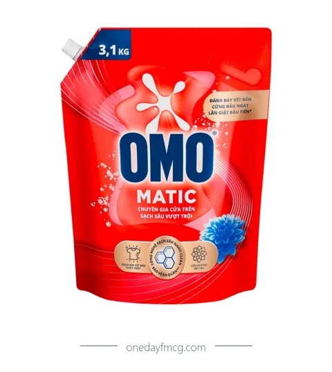 Omo Liquid Detergent Top Load Outstanding Deep Clean 3.1kg x 4 pouches