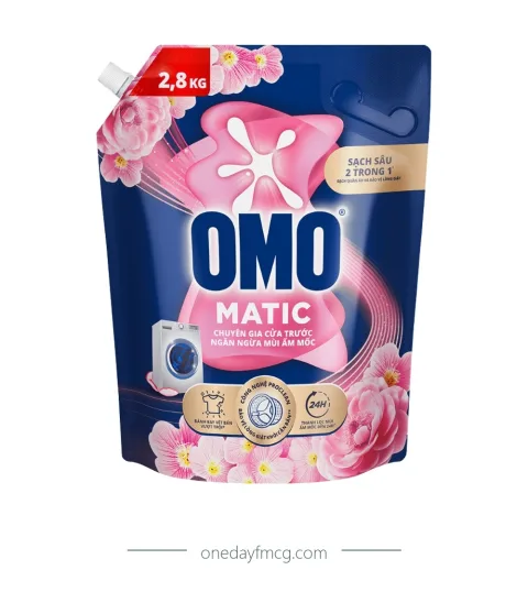 Omo Liquid Detergent Front Load Prevent Musty Smell 2.8kg x 4 pouches