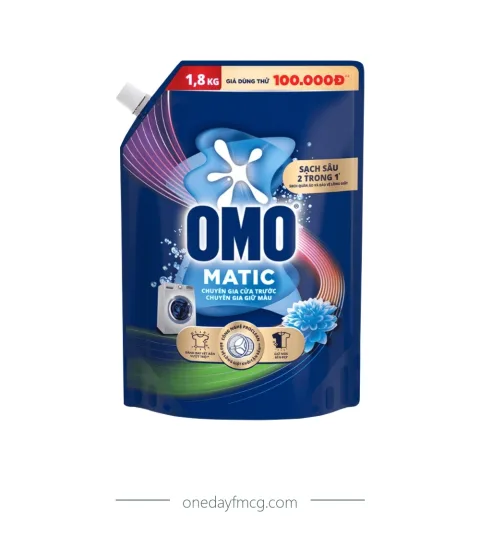 Omo Liquid Detergent Front Load Color Care 1.8kg x 4 pouches