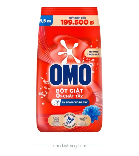 Omo Detergent Powder Dirty & Odor Eliminating 5.5g x 3 bags