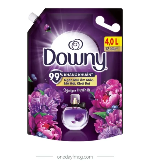 Downy Fabric Softener Perfume Mystique 4L x 4 pouches