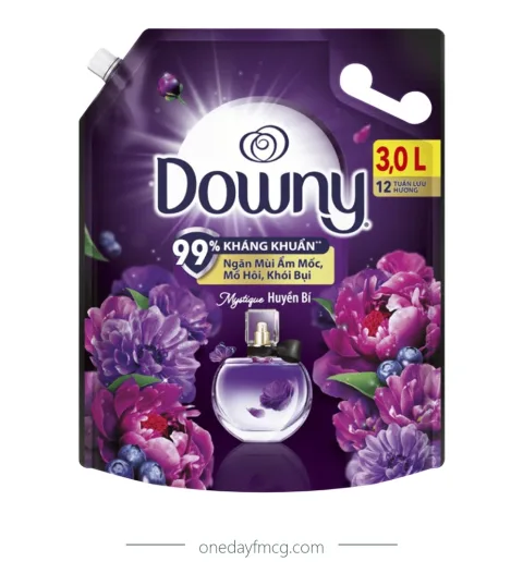 Downy Fabric Softener Perfume Mystique 3L x 4 pouches