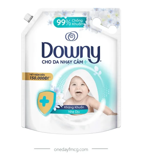 Downy Fabric Softener Antibacterial Gentle 3L x 4 pouches