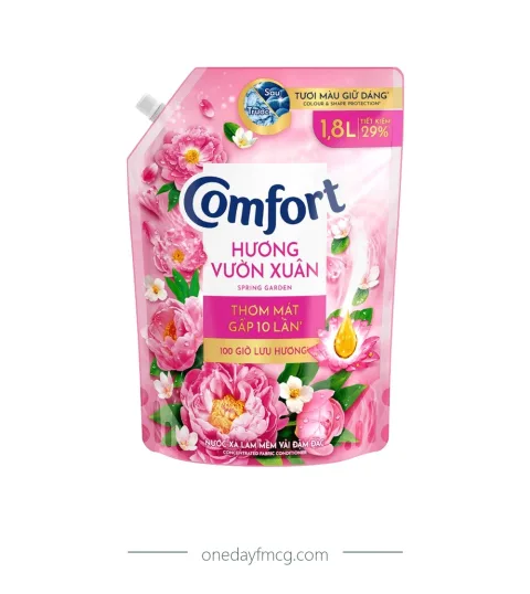Comfort Fabric Softener Spring Garden 1.8L x 4 pouches
