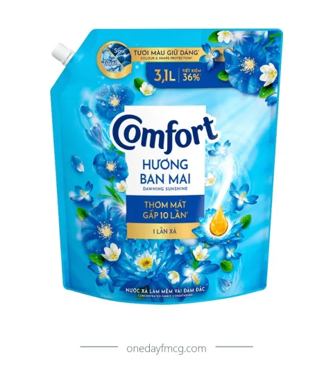Comfort Fabric Softener Morning Dew 3.1L x 4 pouches