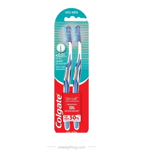 Colgate Toothbrush Slimsoft Advanced Pack 2