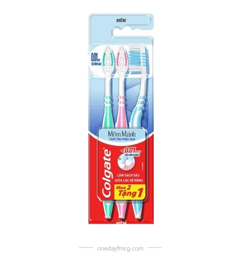 Colgate Toothbrush Slimsoft Deep Clean Effect Pack 3