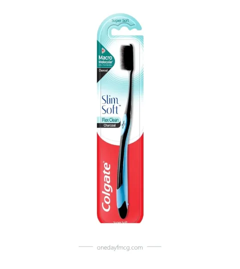 Colgate Toothbrush Slimsoft Flex Clean Charcoal Pack 1