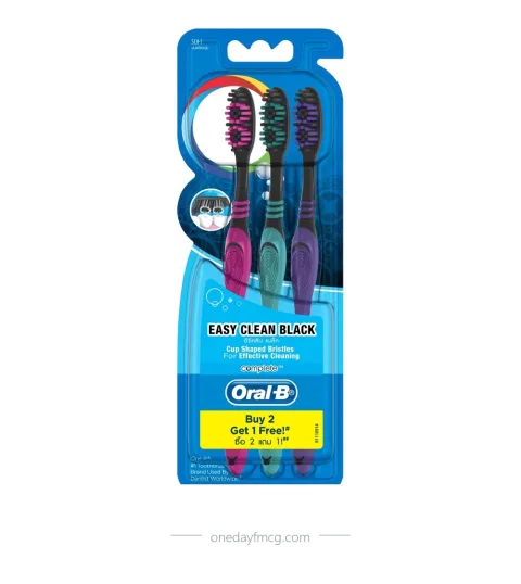 Oral-B Toothbrush Easy Clean Black Pack 3