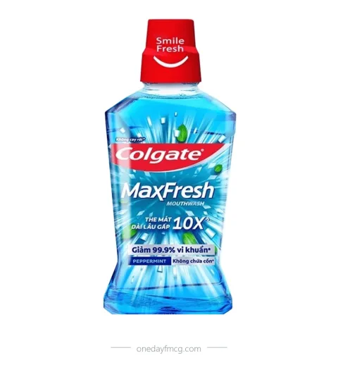 Colgate MaxFresh Mouthwash Peppermint 750mL x 12 bottles