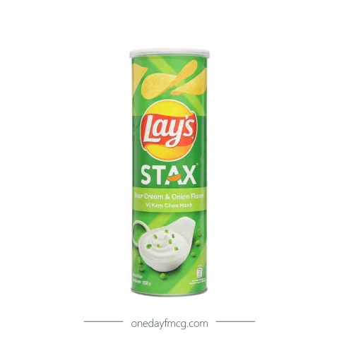Lay's Stax Sour Cream & Onion Flavored Potato Chips 155g