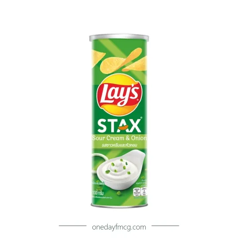 Lay's Stax Sour Cream & Onion Flavored Potato Chips 100g