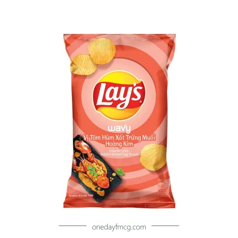 Lay's Wavy Lobster With Golden Salted Egg Sauce Flavored Potato Chips 28g