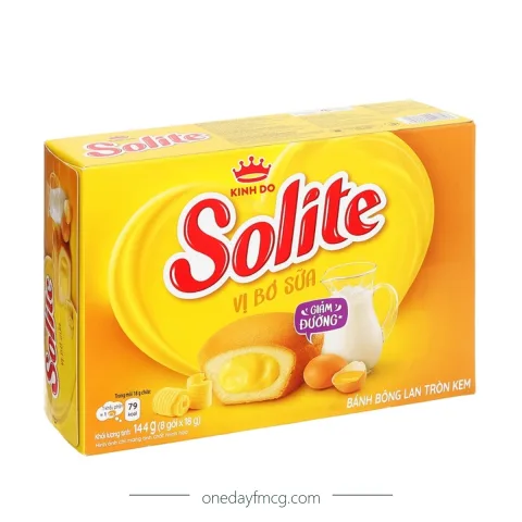 Solite Round Sponge Cake Milk & Butter Flavor 144g