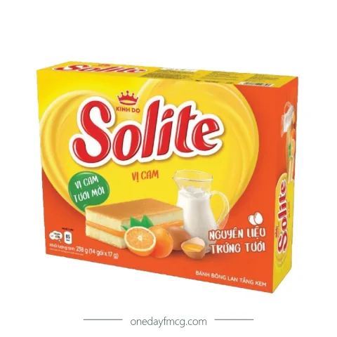 Solite Layers Sponge Cake Orange Flavor 238g