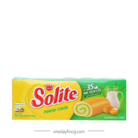 Solite Roll Sponge Cake Pandan Leaves Flavor 360g