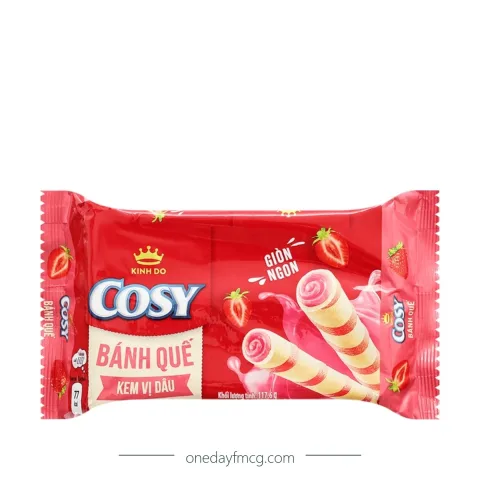 Cosy Strawberry Wafer Rolls 117.6g