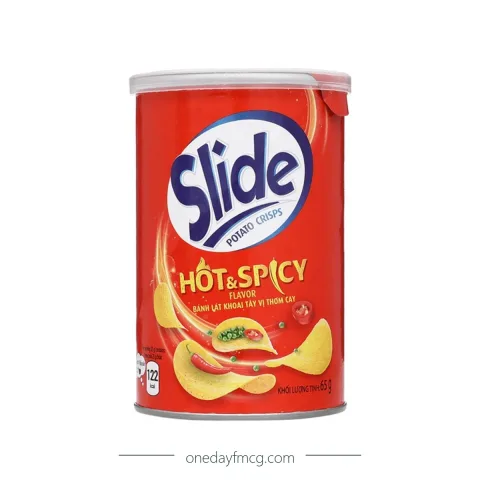 Slide Potato Chips Hot & Spicy Flavored 65g