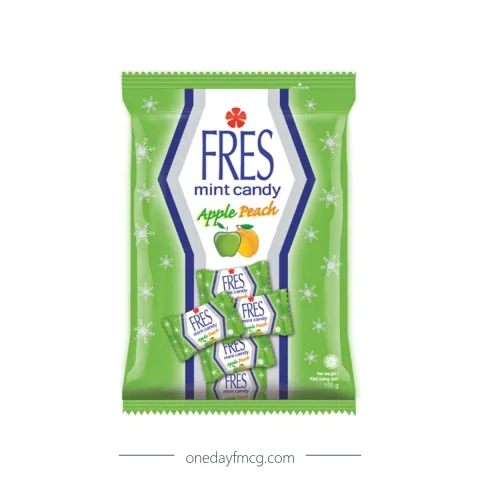 The FRES BARLEY Mint Apple Peach Hard Candy 150g