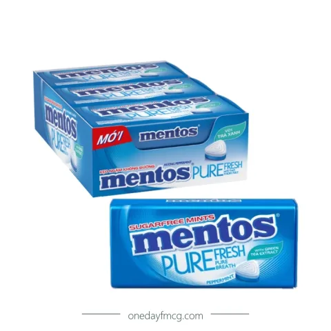Mentos Sugar Free Pure Fresh Hard Candy Mint 35g x 12 jars x 6 boxes