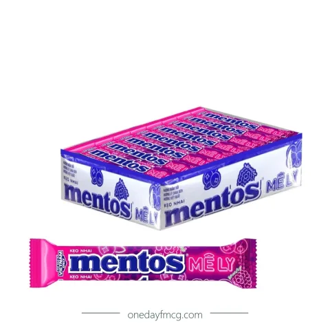 Mentos Chewing Candy Berry Good 29.7g x 16 bars x 24 trays