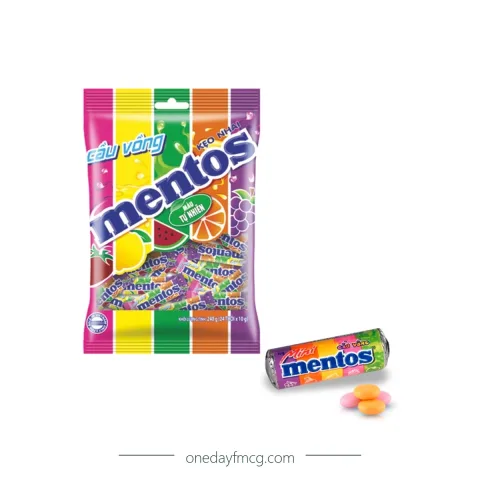 Mentos Chewing Candy Rainbow 240g (10g x 24 bars) x 22 bags