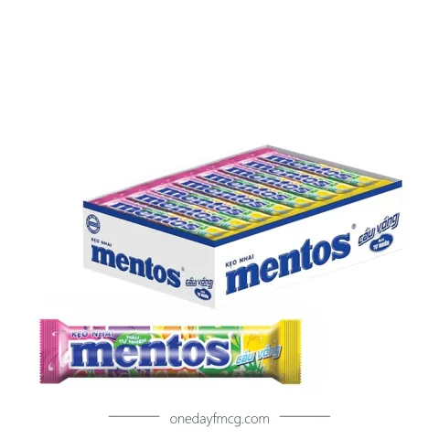 Mentos Chewing Candy Rainbow 29.7g x 16 bars x 24 trays