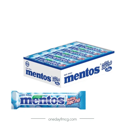 Mentos Chewing Candy Mint 29.7g x 16 bars x 24 trays