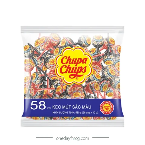 Chupa Chups Lollipop Tongue Painter 539.4g (9.3g x 58 sticks) x 18 pouches