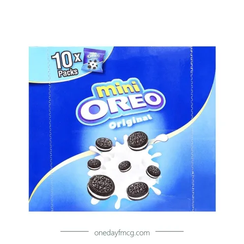 Mini Oreo Original Chocolate Sandwich Cookies With Vanilla Flavored Cream 204g