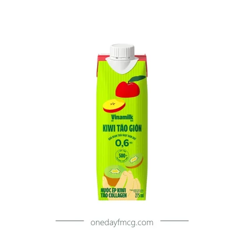 Vinamilk Kiwi Apple Collagen Juice 275mL x 12 boxes