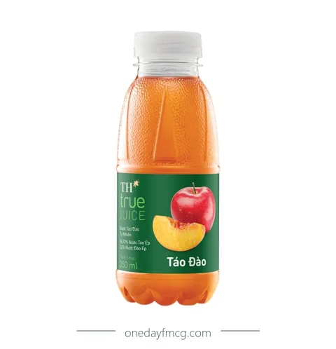 TH True Juice Apple Peach 350ml x 24 bottles